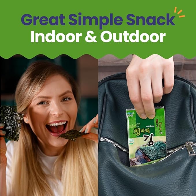 KIM'S TABLE- Sea Salt - Organic Roasted Seaweed Sheets - Keto Vegan Gluten Free - Great Source of Iodine & Omega 3’s - Healthy On-The-Go Snack for Kids Adults (Pack of 15 (0.18 lb))