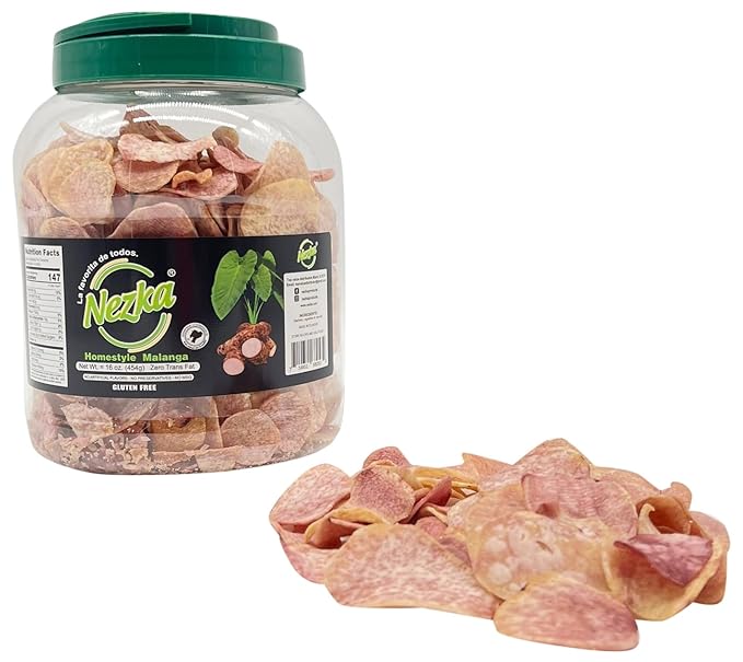 Nezka Purple Taro Chips - Cuban Delicious Crunchy Snacks and Side Dish - 16 Oz