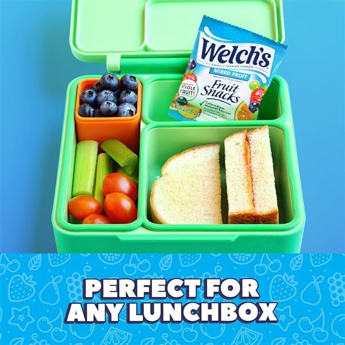 Welch's Fruit Snacks, Mixed Fruit Snack Box, Gluten Free, 0.8oz Snack Packs (Pack of 40)