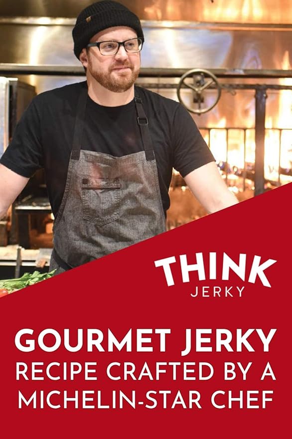 Think Jerky Sweet Chipotle Beef Jerky, Grass-Fed High Protein Beef Jerky, Gluten Free, No Antibiotics or Nitrates, Healthy Chef Crafted Recipe, Low Calorie and Low Fat - 2.2 oz Bags, 4 Pack