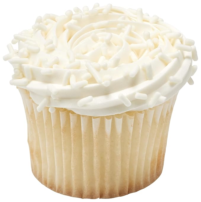 DecoPac White Sprinkles | Extra Large 26oz Pack | Cake Sprinkle Mix, Fancy Sprinkles For Cake Decorating, Handheld Container, Candy Sprinkles, Cake Sprinkles - White