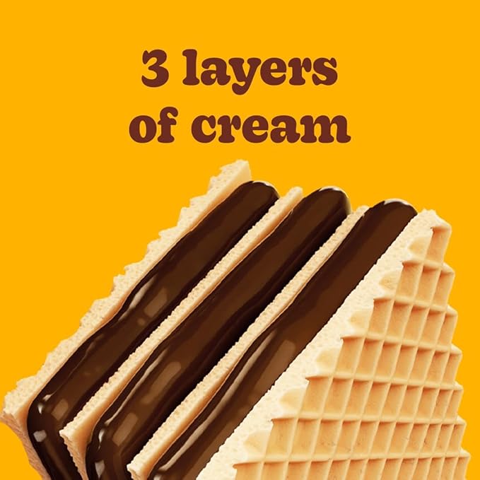 Bauducco Chocolate Wafers - Crispy Wafer Cookies With 3 Delicious, Indulgent Decadent Layers of Chocolate Flavored Cream - Delicious Sweet Snack or Dessert 9.0oz (Pack of 1)
