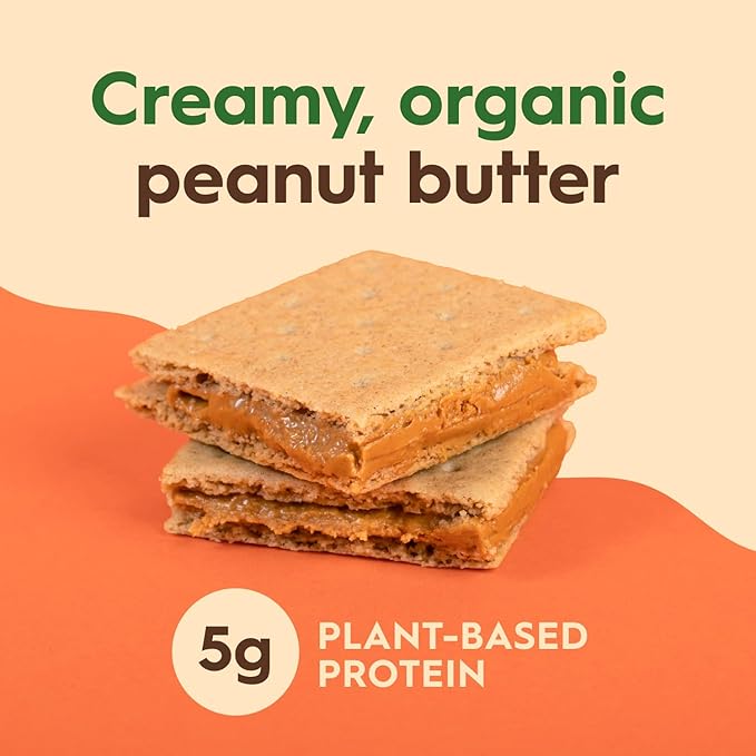 Once Again Peanut Butter Crackers Graham Sandwiches - Gluten Free Graham Crackers with Organic Peanut Butter Filling - Vegan, Organic Snacks for Kids - Lunch Snacks Individually Wrapped, 24 Count