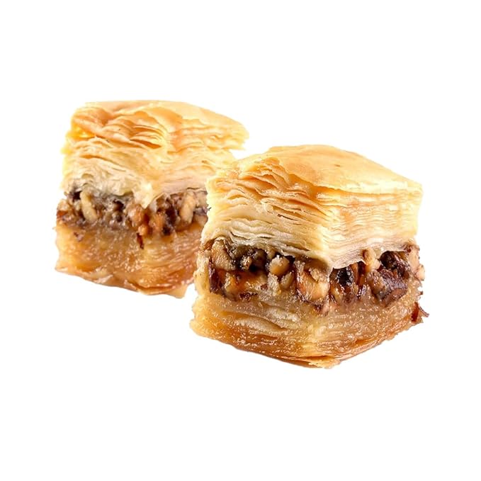 Zalatimo Sweets Since 1860 Middle Eastern Assorted Baklava 1.8lb - Handmade Mediterranean Sweets square Metal Gift Tin - No Syrup,or Additives - Ramadan, Christmas, Birthdays, Weddings, Holidays