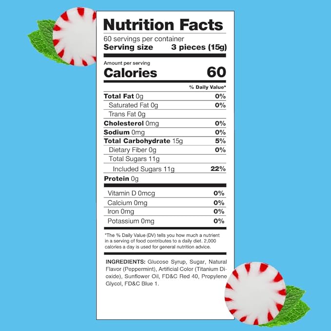 Starlight Mints, Arcor - 2 Pound Pack (About 175 Count) - Peppermint Candy - Hard Candy Individually Wrapped - Mints Individually Wrapped - Red and White Peppermints for Office Bowls, Parties and Events