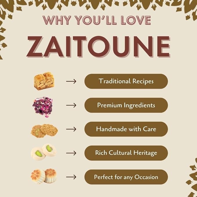 Zaitoune Pistachio Baklava with Honey - 18 oz | Luxury Pastry Assortment | Arabic Dessert with Authentic flavors in Beautiful Gift Packaging | Traditional Recipe & Handmade in Turkey