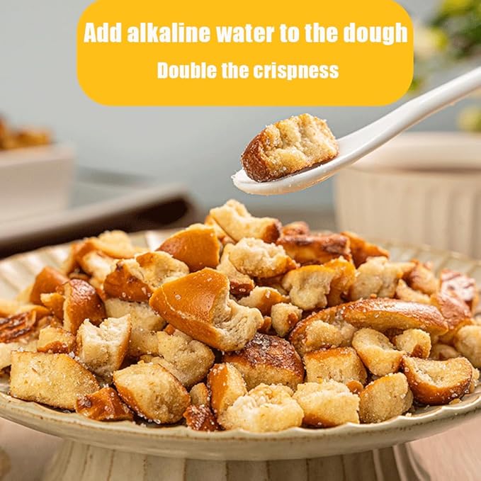 Crushed alkaline water surface, sea salt caramel crispy biscuits, toasted dry bread 6.7oz/190g