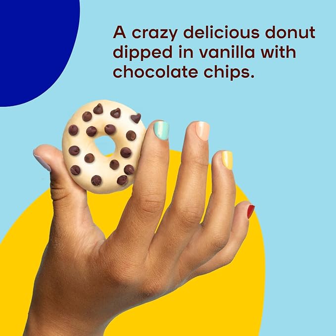 Donutful Chocolate Chip Mini Donuts – Baked Not Fried, Less Sugar, Nothing Artificial, Non-GMO, Individually Wrapped Snack Packs (30 Donuts/Box)