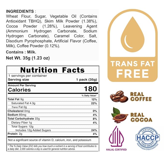 Zyluc Mini Black Crackers – Tiramisu Flavored Snack with Coffee Cocoa Blend – 35g Portable Pack – Light Crunch, Halal Certified, Made with Non-GMO Ingredients – Product of Indonesia – Pack of 20