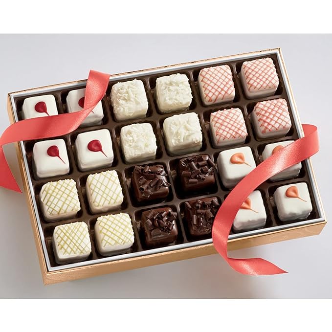 The Swiss Colony Incredible Petits Fours - Gift of 24; 10 3/4 oz. Net Wt.: Gourmet Cake Assortment, Chocolate & Petits Fours Layer Cakes, Delightful Dessert Treats