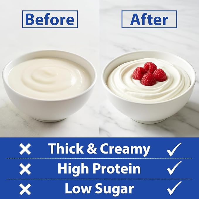 Ultimate Yogurt Strainer - Make Delicious, High Protein, Greek Yogurt - 70% Less Sugar & Lactose - Fine Mesh Nylon Greek Yogurt Maker - 100% BPA-Free & Dishwasher Safe with Large 2.3 Quart Capacity