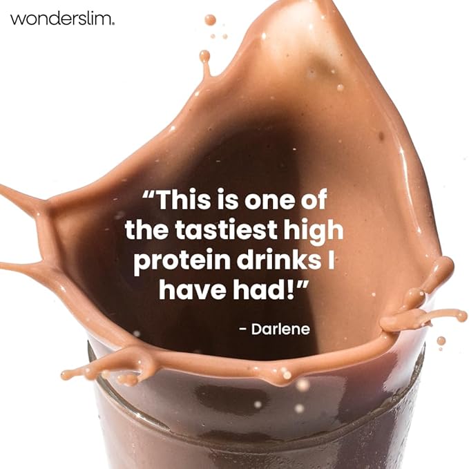 WonderSlim Meal Replacement Shake, Chocolate Cream, 15g Protein, 24 Vitamins & Minerals, Gluten Free (7ct)