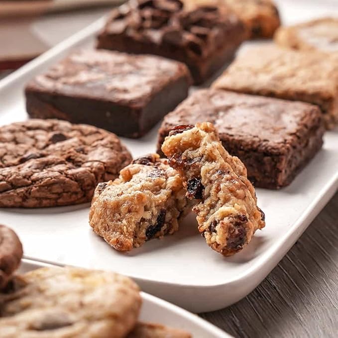 Broadway Basketeers Deluxe Bakery and Cookies Gift Baskets for Delivery Gourmet Cookies and Brownies, Individually Wrapped Edible Care Package for Sympathy, Get Well, Thinking of You, Thank You Gift