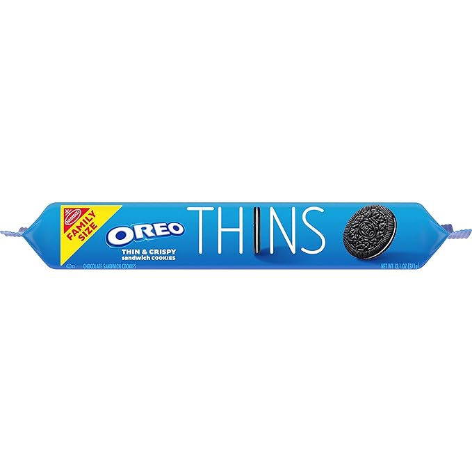 OREO Thins Chocolate Sandwich Cookies, Family Size, 12 - 13.1 oz Packs