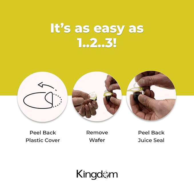 Kingdom Prefilled Communion Cup with Wafers(100 ct - white juice) Sealed in a Single-Serving Container with Upto 1-Year Shelf Life, Perfect for Holy Eucharist Celebration in Hospitals, Summer Camps, and More!