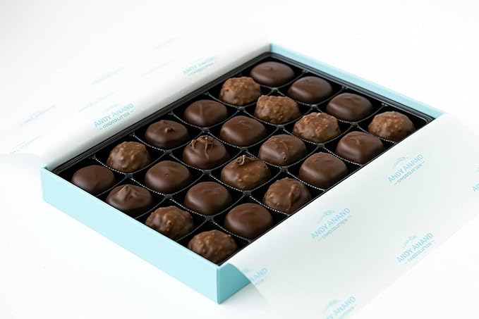 Andy Anand's Exquisite Sugar Free Chocolate Sampler: Unbelievably Delicious, Guilt-Free Indulgence in Assorted Gourmet Flavors, Gift Boxed (13 Oz) - Diabetic Friendly!