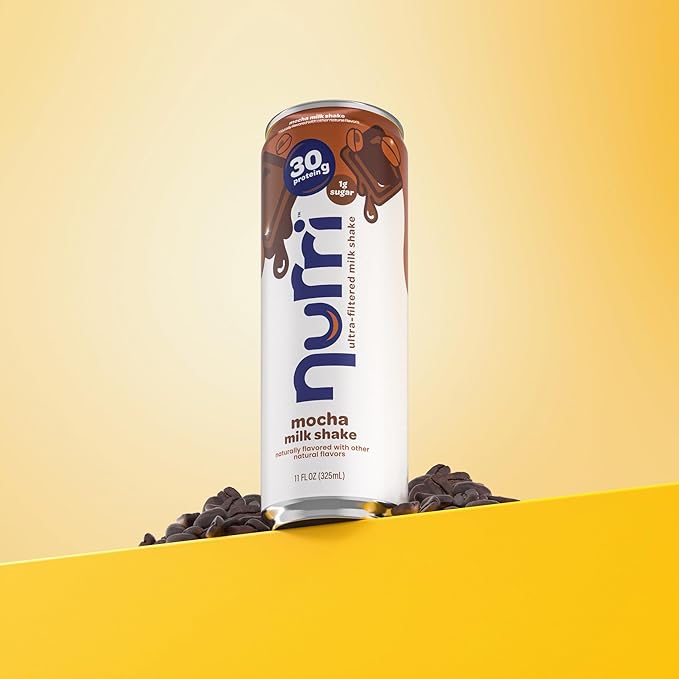 Nurri - 30g Protein Ultra Filtered Milk Shake – Mocha- Lactose Free, Low Sugar, 150 Calories, 10 Vitamins and Minerals - 11 fl oz, 10 Cans