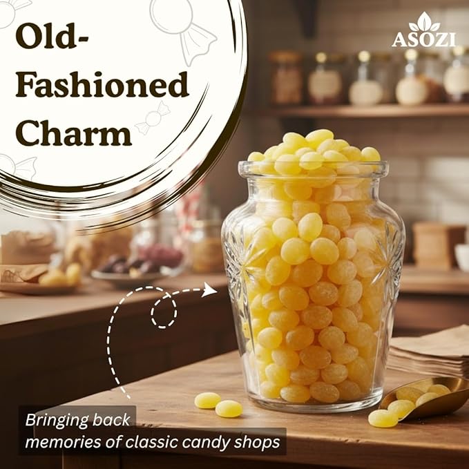 Sanded Lemon Drops Hard Candy 2lb - Sweet Tarts & Old Fashioned Candy - Long-Lasting Lemony Goodness - Lemon Candy for Any Occasion - Old Fashioned Drops for Sore Throat Relief.