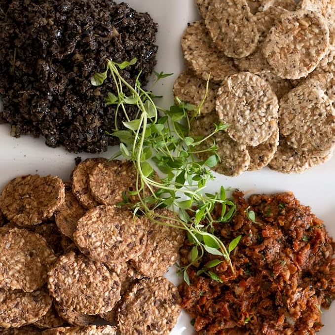 ROSTEN SeedBoost Seed Crackers (16 Pack) Sesame & Chia Flavor - Vegan, Non-GMO, Gluten Free (2.5oz Each)