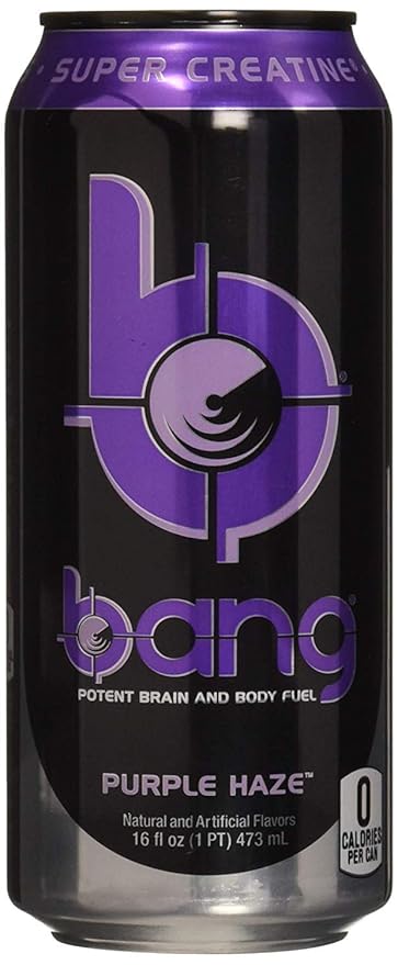 Bang Energy Purple Haze, Sugar-Free Energy Drink, 16-Ounce | Pack of 12