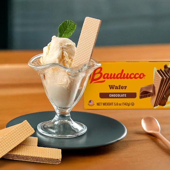 Bauducco Vanilla Wafers - Crispy Wafer Cookies With 3 Delicious, Indulgent, Decadent Layers of Vanilla Flavored Cream - Delicious Sweet Snack or Dessert - 9.0 oz (Pack of 3)