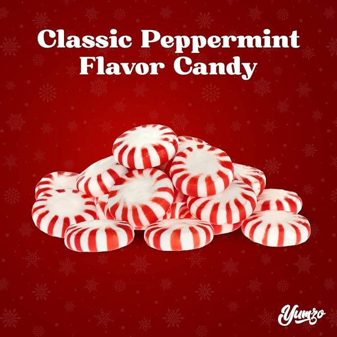 Yumzo Starlight Peppermints Individually Wrapped for On the Go Refreshment, Starlight Mints Hard Candy Individually Wrapped Office Candy Mints, Perfect Peppermint Candies for Office, 3lb