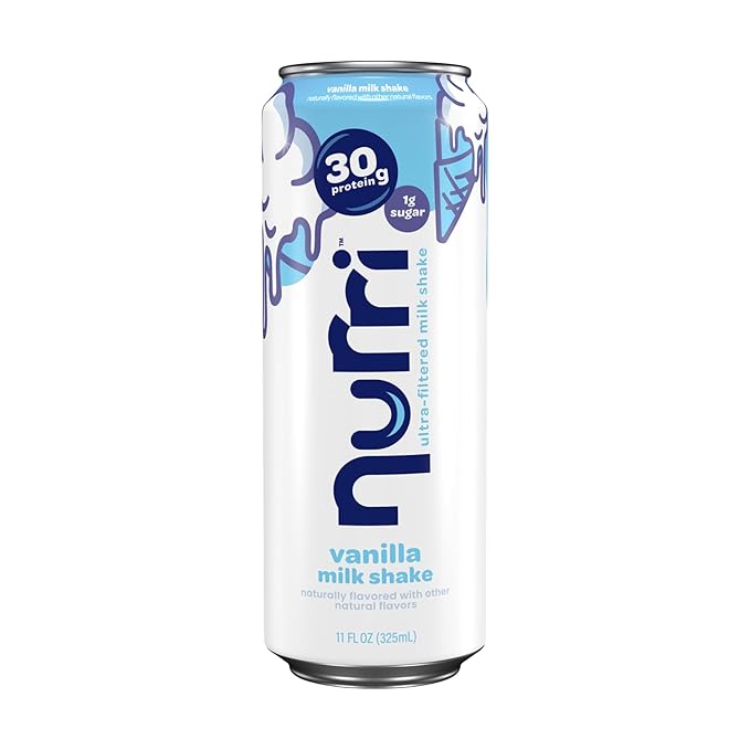 Nurri - 30g Protein Ultra Filtered Milk Shake – Vanilla - Lactose Free, Low Sugar, 150 Calories, 10 Vitamins and Minerals - 11 fl oz, 12 Cans
