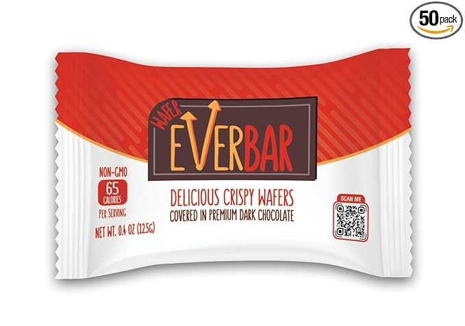 Itsy Bitsy - Dark'n Crispy Chocolate Mini Bars| Non-GMO, Dark Chocolate Wafer Candy Mini Bar | On the Go | With Coffee or Tea | Healthy Snack | Bite-Size Premium Wafer Chocolate (50 Count Mini (Pack of 1))