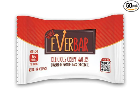 Itsy Bitsy - Dark'n Crispy Chocolate Mini Bars| Non-GMO, Dark Chocolate Wafer Candy Mini Bar | On the Go | With Coffee or Tea | Healthy Snack | Bite-Size Premium Wafer Chocolate (50 Count Mini (Pack of 1))