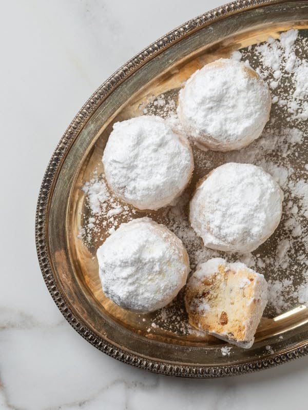Biscotti Tsoungari - Kourabie -Kurabie – Traditional Greek Butter Cookies with Almonds, 250g (8.82 oz)