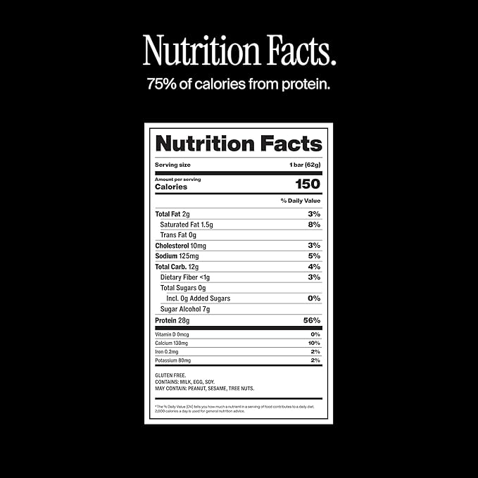 David Protein Bar, Cinnamon Roll, 24 Protein Bars | 28g of Protein | 150 Calories | 0g of Sugar - High Protein, Low Carb, Gluten Free Protein Bar, Pack of 24
