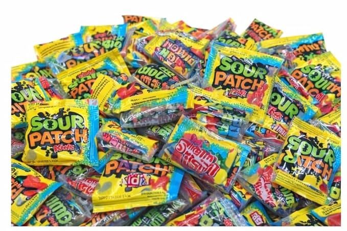 Bulk Gummy Candy Variety Pack, 3 LB of Sweet & Sour Gummy Mix, Patch & Swedish Chewy Minis, Individually Wrapped Candy, Great Stocking Stuffer