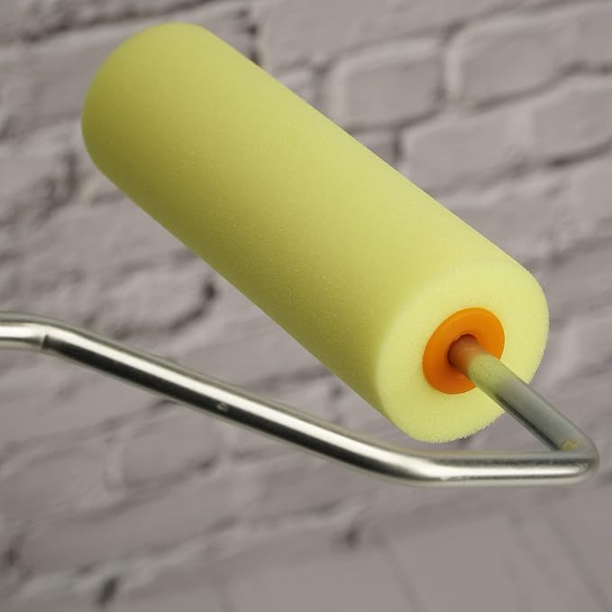 Voomey 4 Inch Foam Paint Roller, High Density Flat Head Foam Mini Paint Roller(Pack of 24), Home Painting Supplies，Paint Edger Tool for Walls，Suitable for Kitchen Cabinets, Doors, Tables, Etc