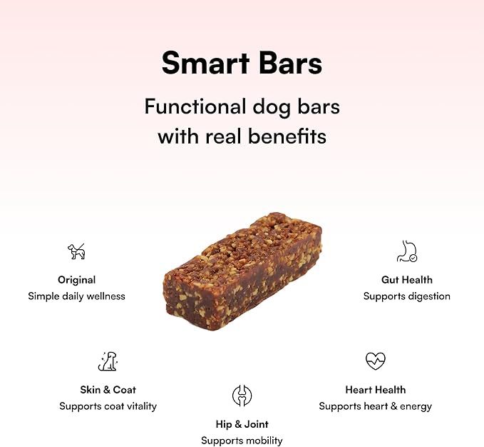 Pawco Magic Bar Heart Health Treat – High Protein Peanut Butter Dog Biscuits – 8-Pack – Healthy Snack Made with Natural Ingredients: Peanut Butter, Pumpkin, Sweet Potato, and Apples