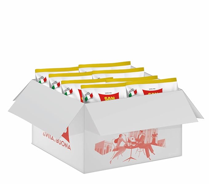 San Carlo Multi Pack 8X Wavy n°1 Italian Potato Chips - 50gr - for Snacking Bliss