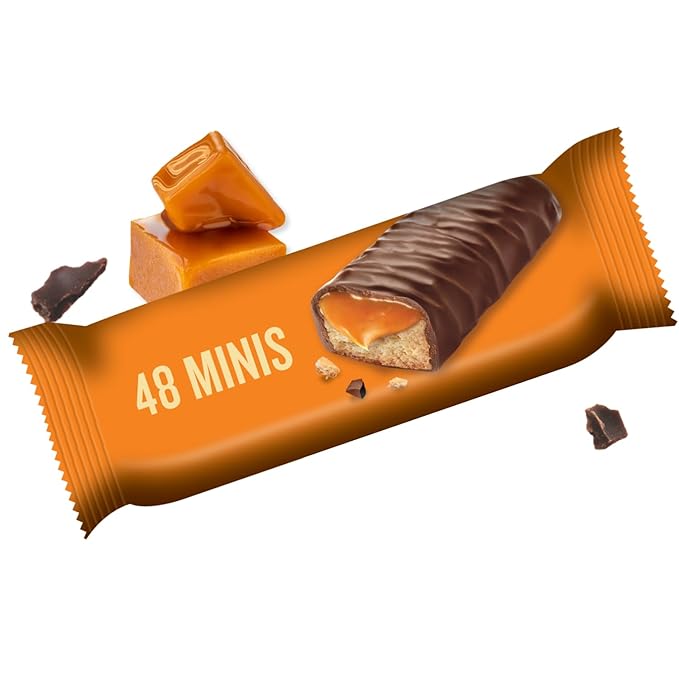 Little Secrets Milk Chocolate Caramel Cookie Bars | 48 Minis | Made in Europe | Nothing Artificial & No Sugar Alcohols | Sustainable Cocoa | 3.4 Ounce, Pack of 6