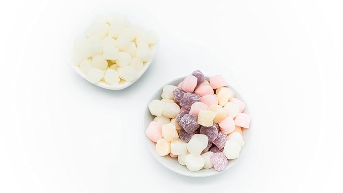 Fanale Mini Mochi Sweet Rice Cake | Original Flavor | White Color Snack for Frozen Yogurt Toppings Ice Cream Toppings Shaved Ice Toppings 300g | 10.6oz | 0.7lb MOC001