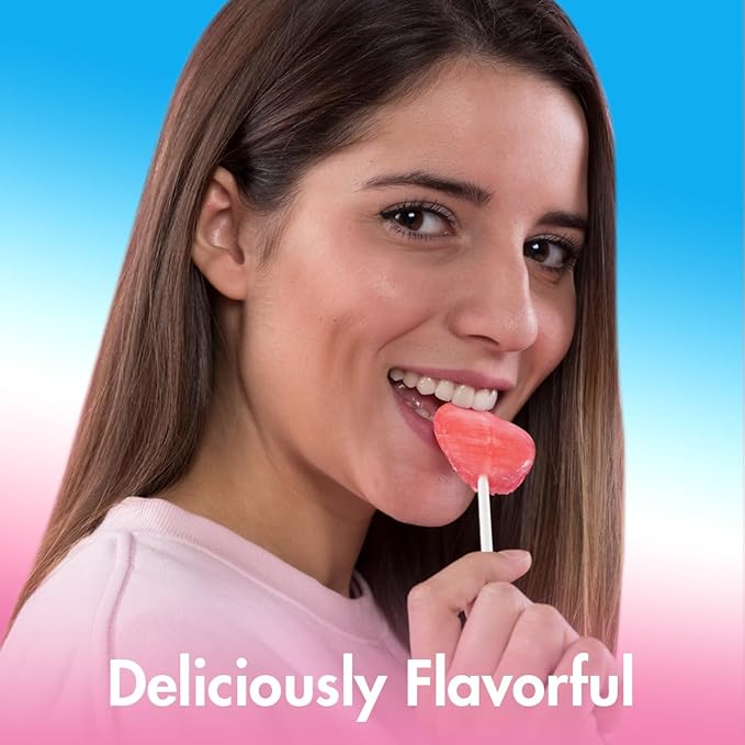 Heart Shaped Joly Ranchers Lollipops Assorted Fruity Flavors - Individually Wrapped JollyRanchar Lollipops Suckers Bulk in Sealed Bags for Friends, Kids, Party Favors (40 Count)