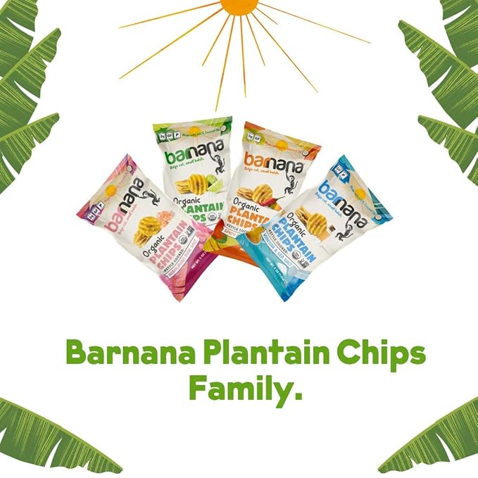 Barnana Organic Plantain Chips with Himalayan Pink Salt, 5 Oz