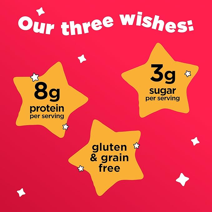 Three Wishes Grain-Free & Protein Cereal - Healthy, Low Sugar & Gluten-Free Breakfast Cereal - Low Carb, Plant-Based, Vegan & Non-GMO - Fruity, 6-Pack