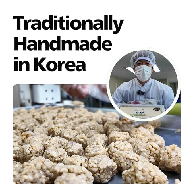 Korean Food Oraeo-Lab Korean Brown Rice Chips with Shiitake Mushroom – Vegan Pressed Snack, Not Fried | Healthy Plant-Based Crisps, 170g (6 oz) Bag