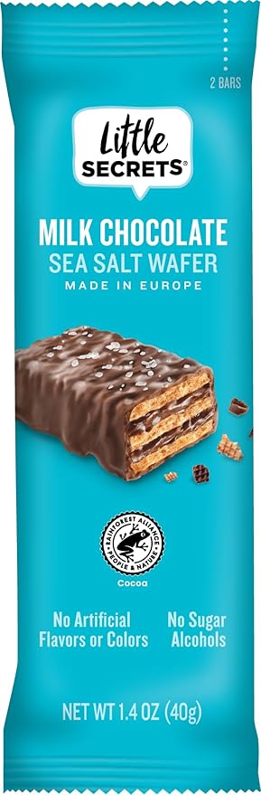 Little Secrets Milk Chocolate Crispy Wafers | 1 Twin Pack | Made in Europe | Nothing Artificial & No Sugar Alcohols | Sustainable Cocoa | 1.4oz, Pack of 1