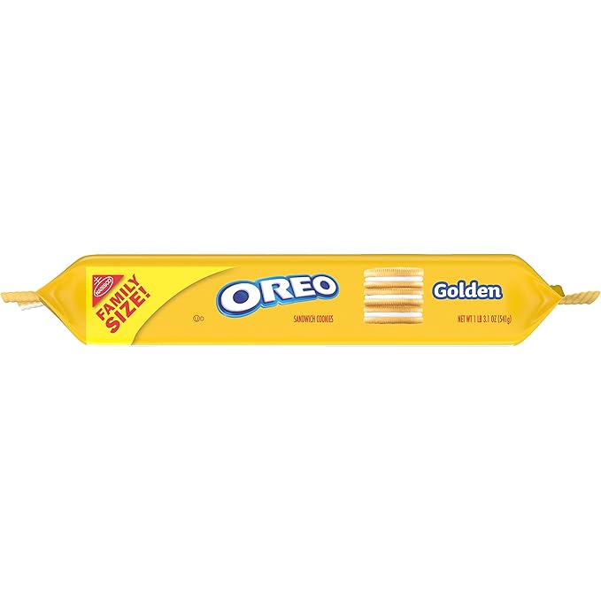 OREO Golden Sandwich Cookies, Family Size, 12 - 19.1 oz Packs