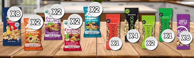American Snacks Treasure Series No. 1 "THE EXECUTIVE CRUNCH" | Healthy Snacks Variety Pack: 30 Assorted Nuts Individual Packs Bulk – Cashew, Pistachios, Mixed Nuts, Low Calorie Snacks for Men & Women