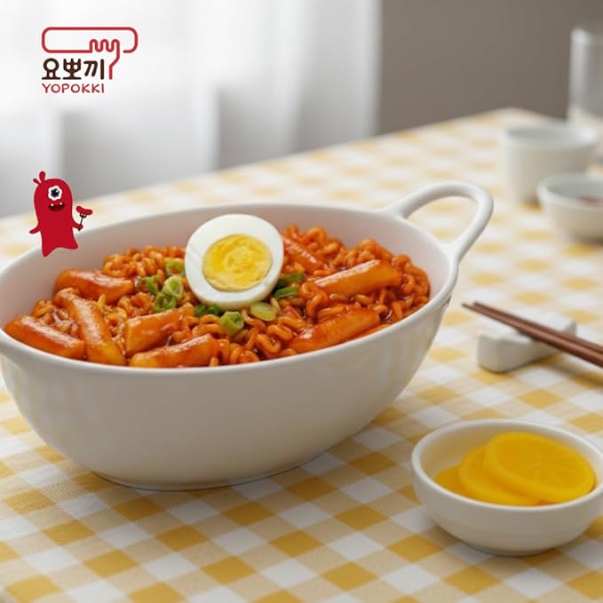 Yopokki Instant Rabokki Pack (Sweet Mild Spicy, 2 Packs) Korean Street food with sweet and moderately spicy sauce Ramen Noodle Topokki Rice Cake - Quick & Easy to Prepare