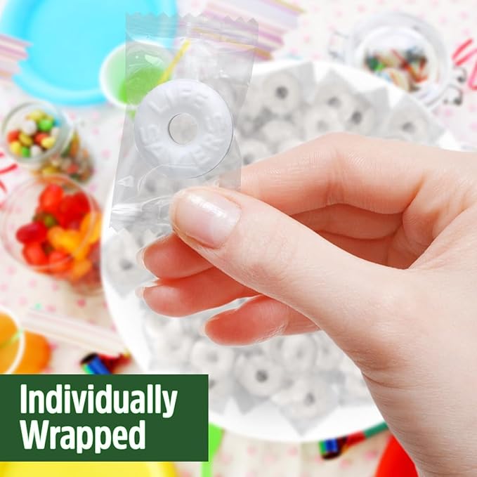Wint O Green & Pep O Mint Hard Candy, 6.25 oz Mints Bulk, Perfect for Sharing, Gifting, Weddings and Special Events, Classic Wintergreen & Peppermint Individually Wrapped with a Cool, Refreshing Taste
