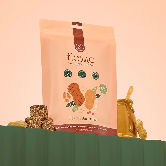 Fiber Bites - 5g Daily Fiber Supplement - Supports Regularity, Digestion and Gut Health - All Natural Ingredients, Peanut Butter Flavor, 30 Servings