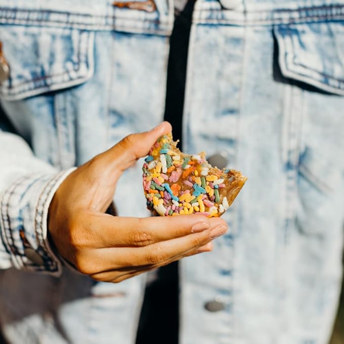 Rule Breaker Vegan & Gluten Free Cookies | Birthday Cake | Plant-Based, Nut-Free, Top 11 Allergen-Free | Great for School, Office | Soft-Baked, Individually Wrapped (Pack of 12)