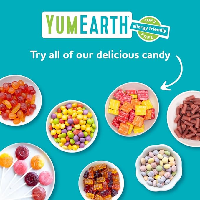 YumEarth Organic Chewys Fruit Flavored Candy Chews - Allergy Friendly, Gluten Free, Non-GMO, Vegan, No Artificial Dyes - Assorted Flavors 35ct Bulk Bag
