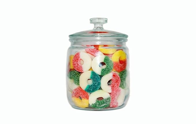 Assorted Flavored Gummy Rings- Bulk Assorted Gummy Candy Mix - Fresh, Soft, and Chewy Sugar Dusted Gourmet Candy Rings (3 Pound)